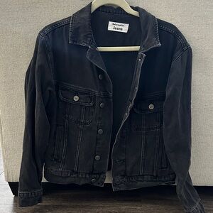 Reformation Oversized Black Denim Jacket